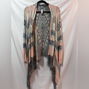 Women's Multicolor Fringe Sweater Cover. Size XL.